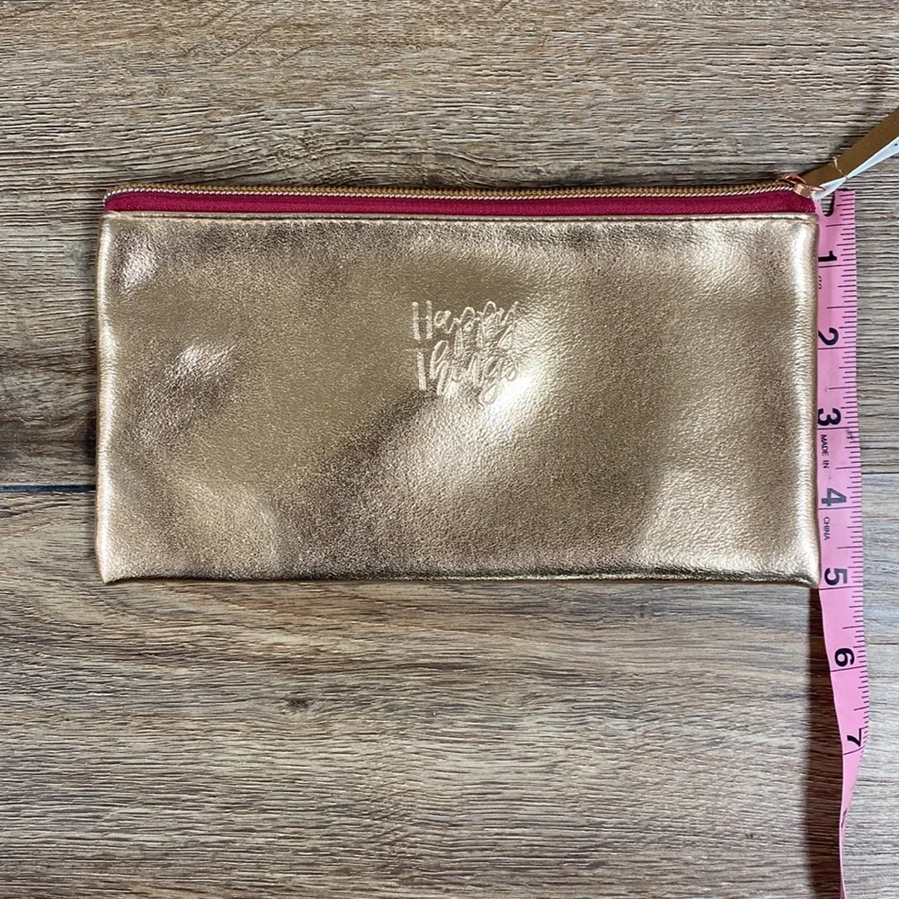 NEW Rose Gold “Happy Things” Zipper Pouch Case
